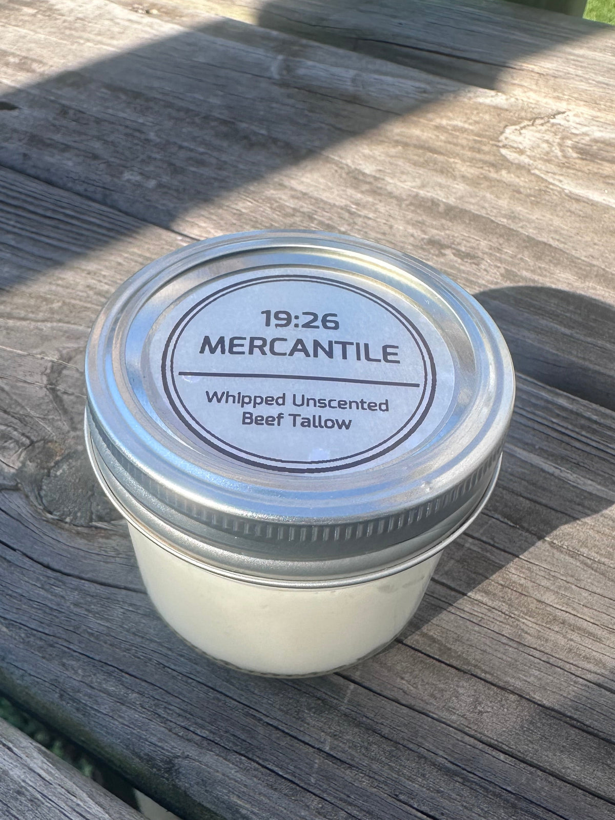 Whipped unscented beef tallow