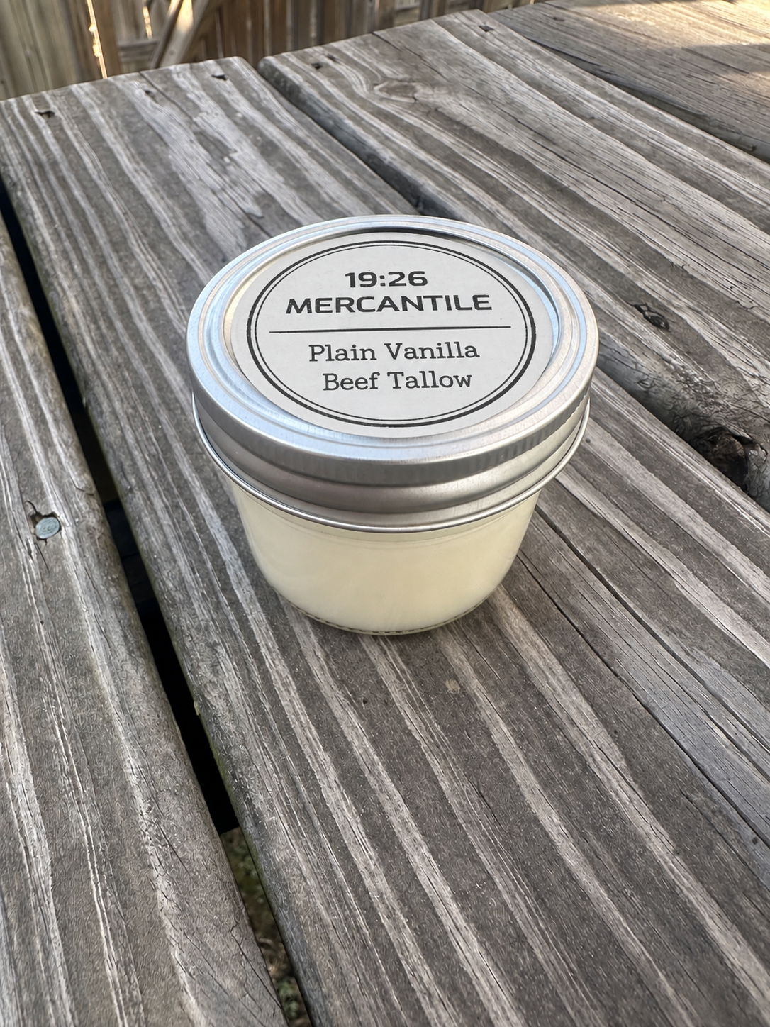 Whipped vanilla beef tallow